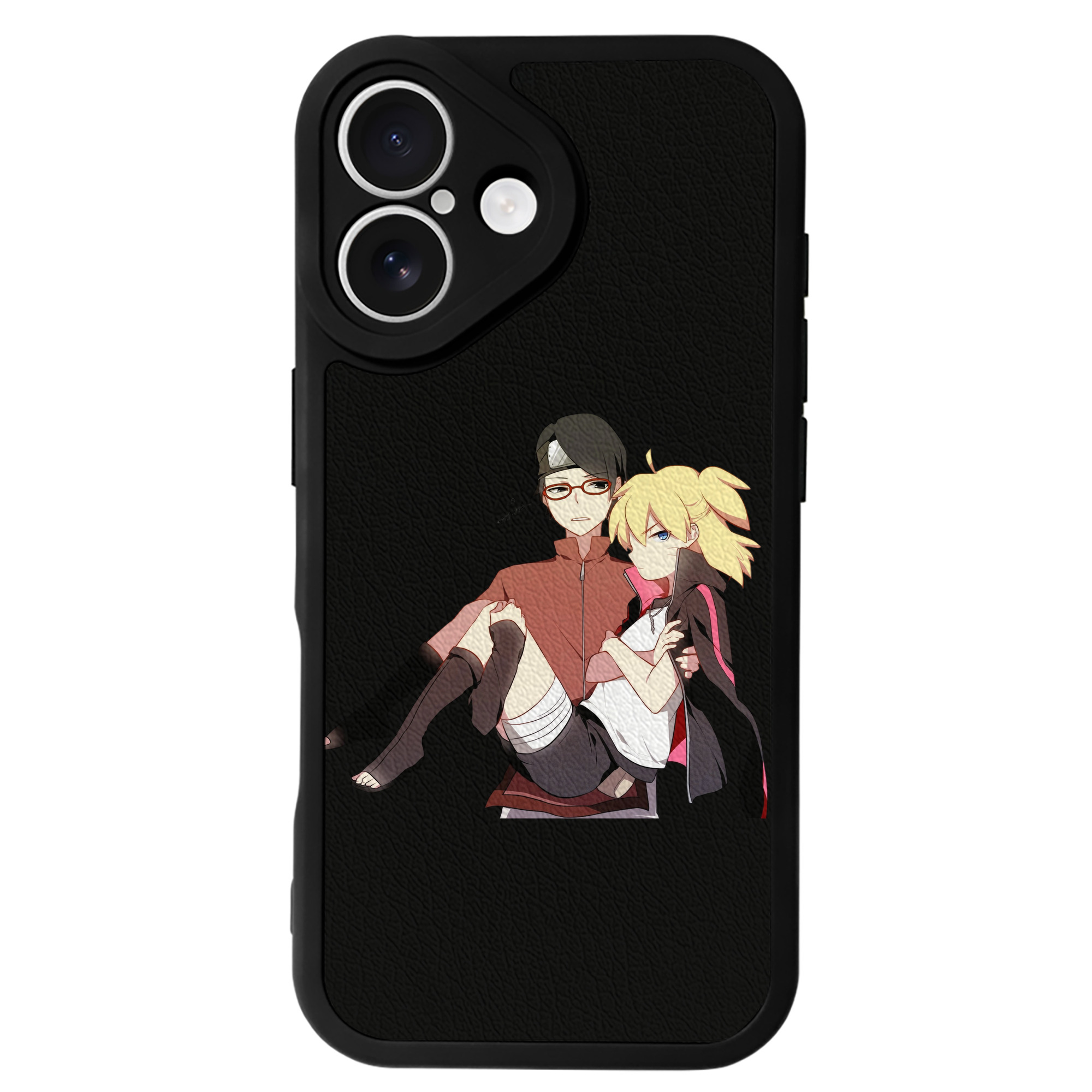 （画像用） NARUTO -ナルト- うちは サラダ Uchiha Sarada 【iPhone 16シリーズ対応】シリコンスマホケース（レザー調） 材質：シリコン